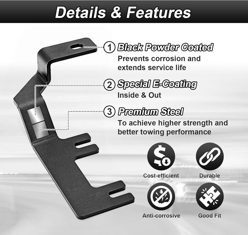 ROMELACK Hood Mount Brackets Ditch Light Bracket Compatible with Chevrolet Colorado Fit GMC Canyon 2015-2022(No Drilling) - Image 2